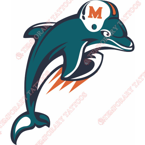 Miami Dolphins Customize Temporary Tattoos Stickers NO.580